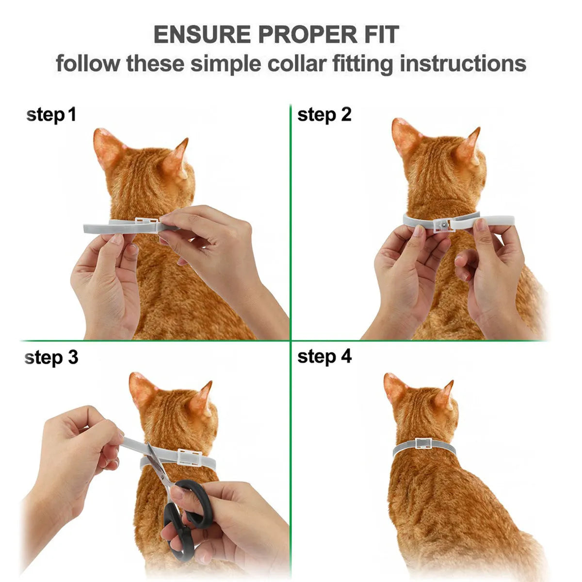 Gray TPE adjustable insect repellent pet collar for cats and dogs