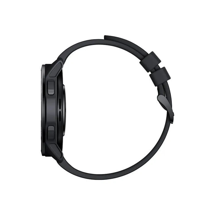 Dual band GPS smart watch with 1.43-inch touch screen and silicone strap in black, white, or blue