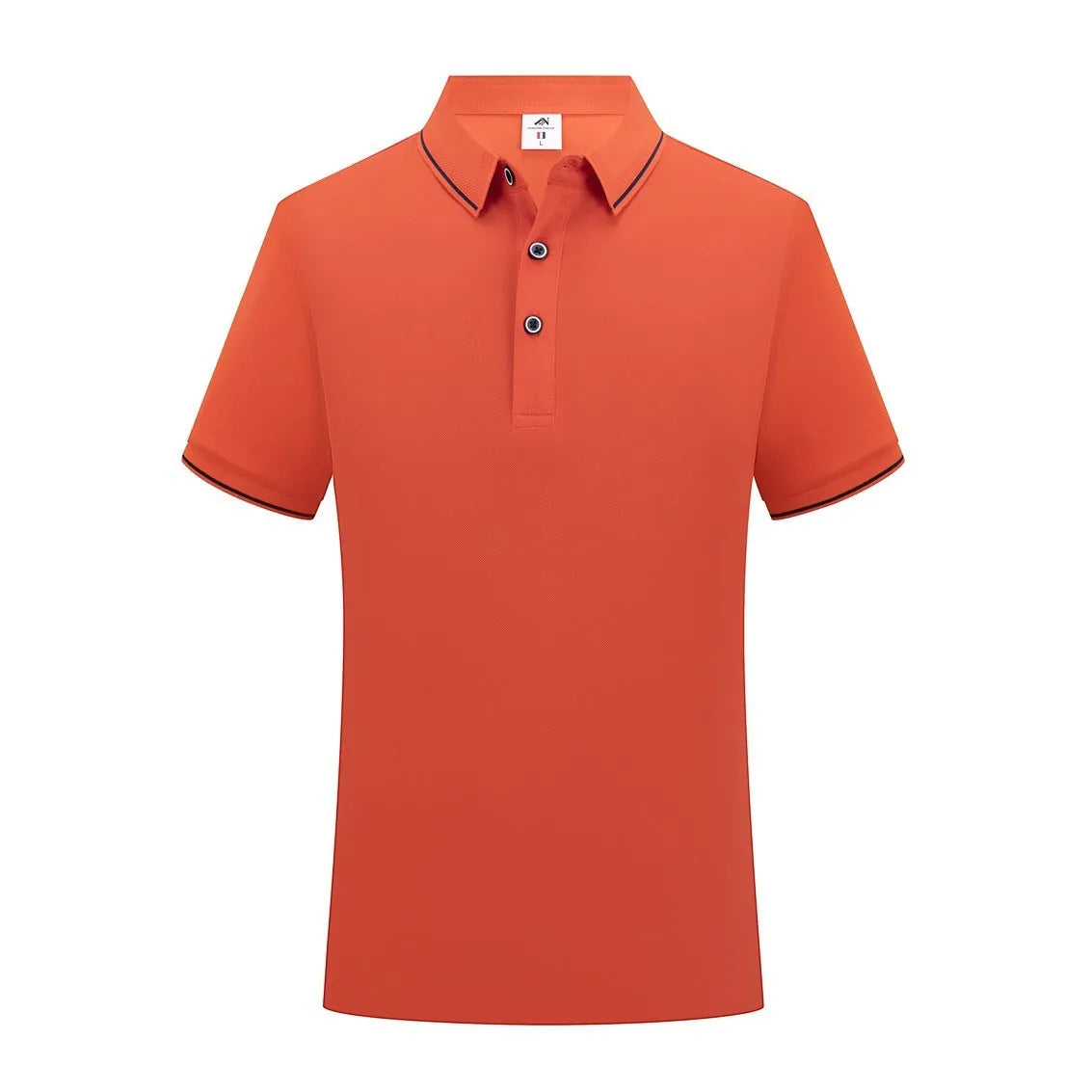 Short-sleeved polo work shirt for beauticians in cool silk cotton fabric with asymmetrical design