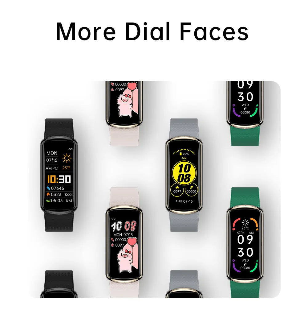 Fashion sports electronic watch with black metal frame and TPU strap showing 0.96 inch IPS colour screen