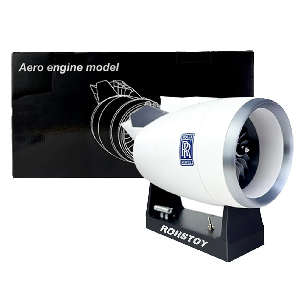 Airbus A380 TR900 Fanjet model 41cm plastic assembly kit with blue light and red tail flame on base