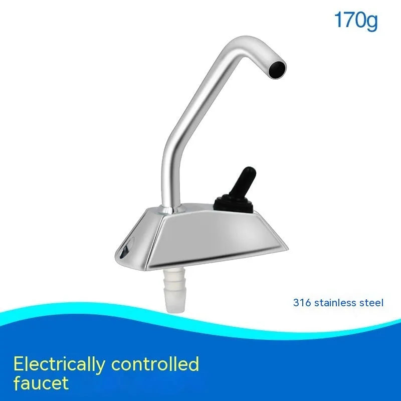 316 stainless steel electronic control rotating faucet for RV with 9mm connections
