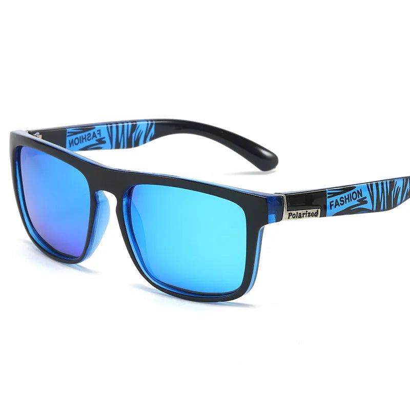 Elastic paint polarised sunglasses UV400 square plastic frame for cycling and driving, retro style