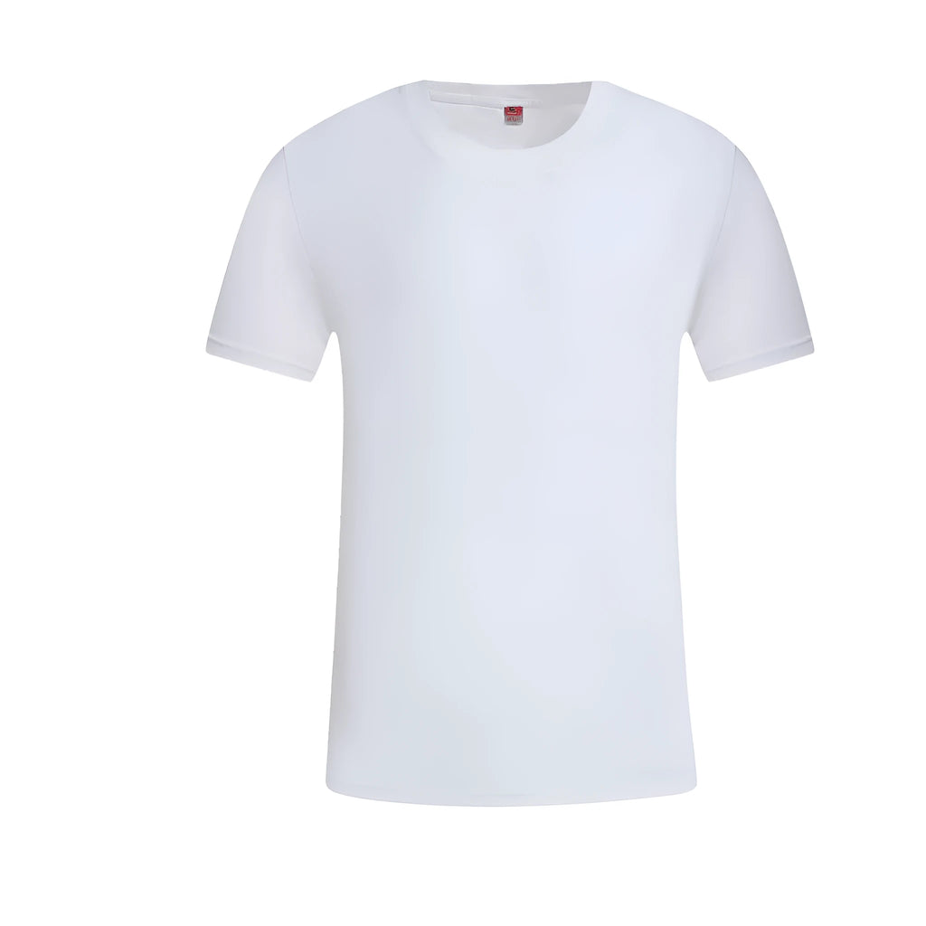 White cotton pullover overalls with short sleeves and a round neck, shown on a hanger.