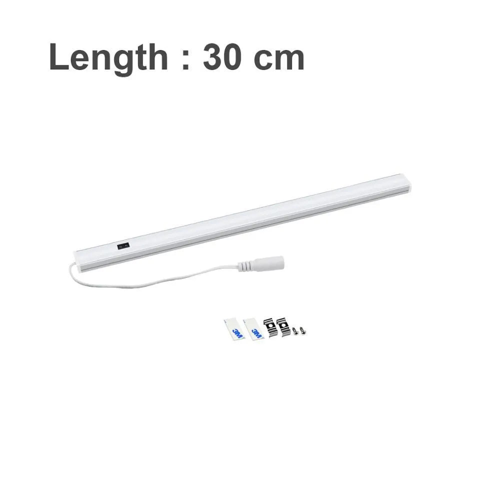 Aluminium profile LED strip bar light for cabinets in 30cm, 40cm, and 50cm sizes.