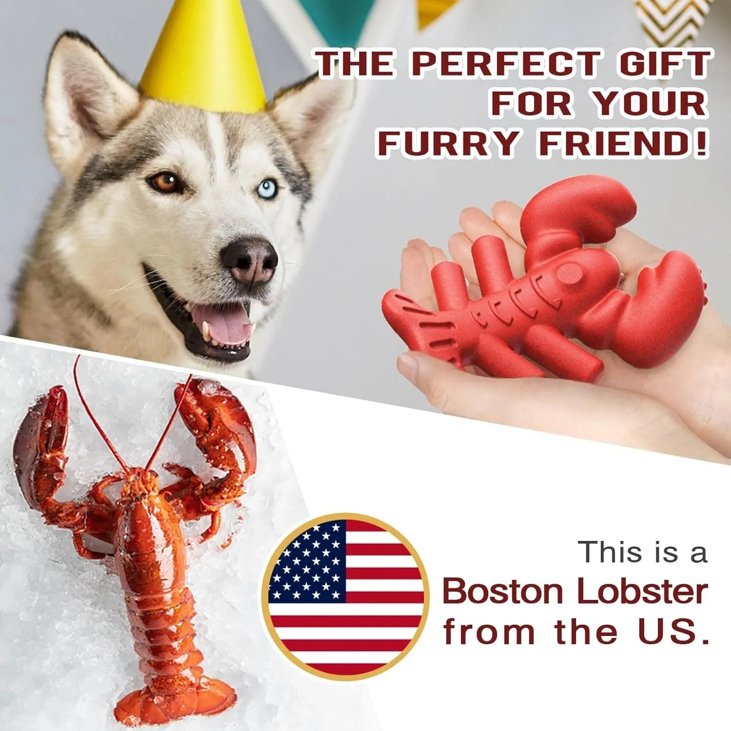 Red large nylon dog chew toy for aggressive chewers on a white background.