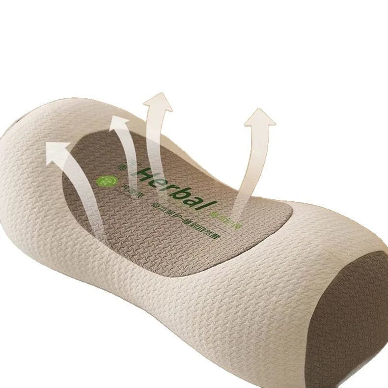 Buckwheat neck three-dimensional pillow in beige colour, single size 40x60cm, with visible stitching and natural filler