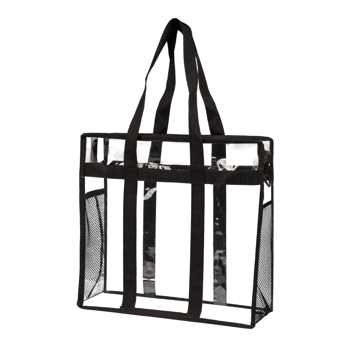 Women's transparent PVC messenger bag with double shoulder straps in various colour options