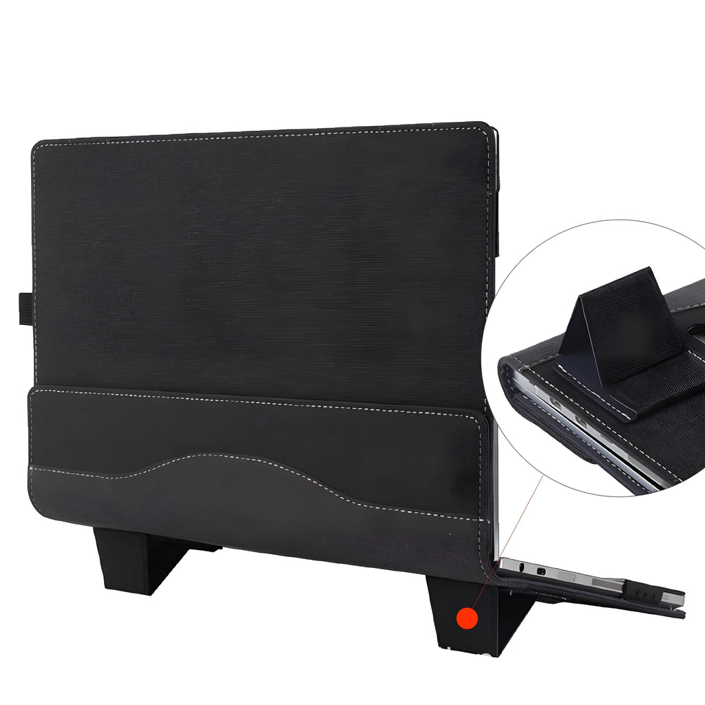 Black Chinese style imitation leather laptop protective sleeve for Microsoft Laptop6