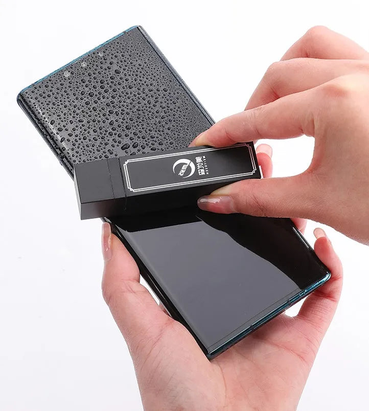 Disposable screen cleaner mobile phone kit with 40 black wipes for decontamination