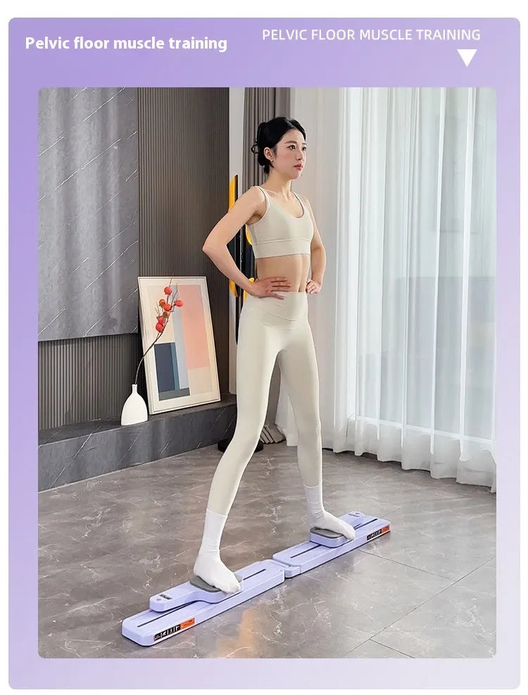Multifunctional split supine board in purple, PP core trainer for fitness body and running sports