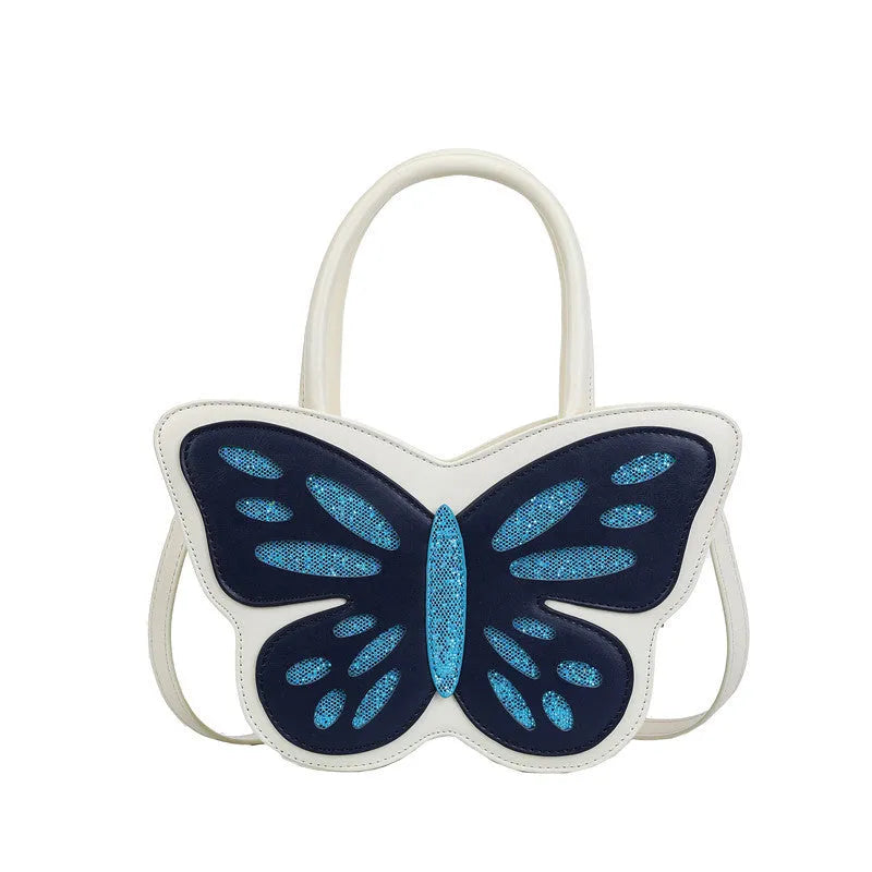 Square ladies crossbody bag in PU leather with contrast colour detailing