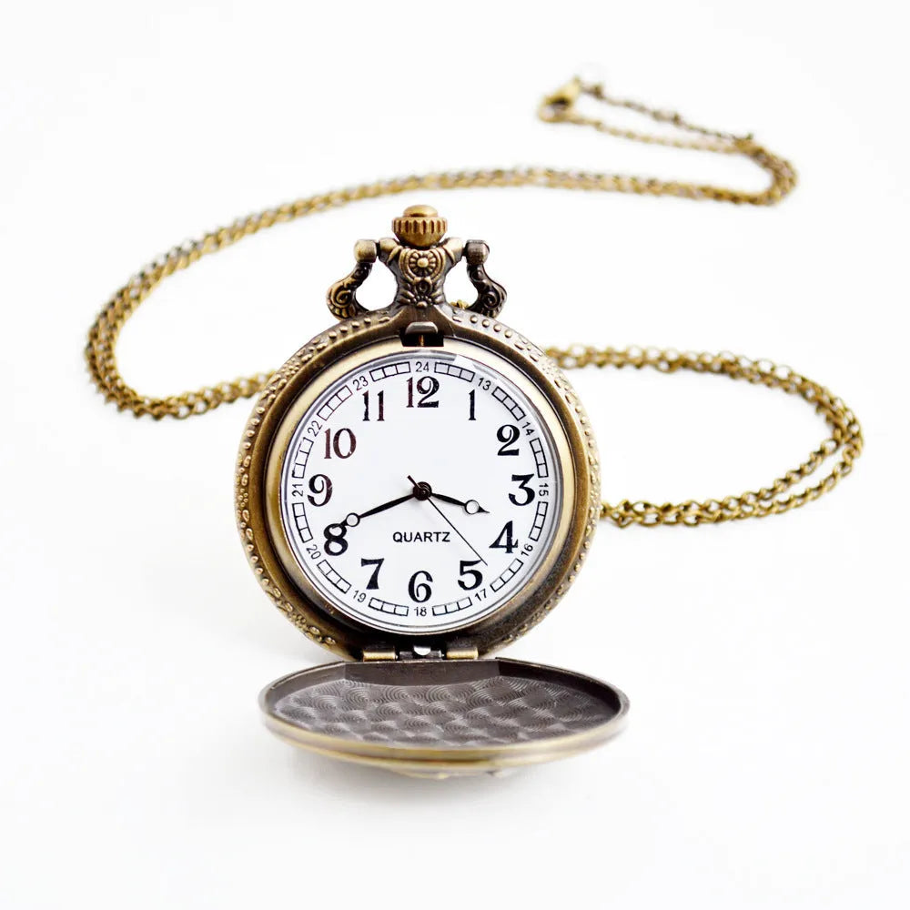 Dragon bone stone bronze pocket watch 13mm thick casual British clothing accessory