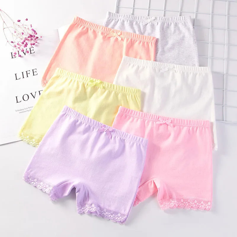 Children baby girls summer anti-exposure cotton safety pants in mixed colours