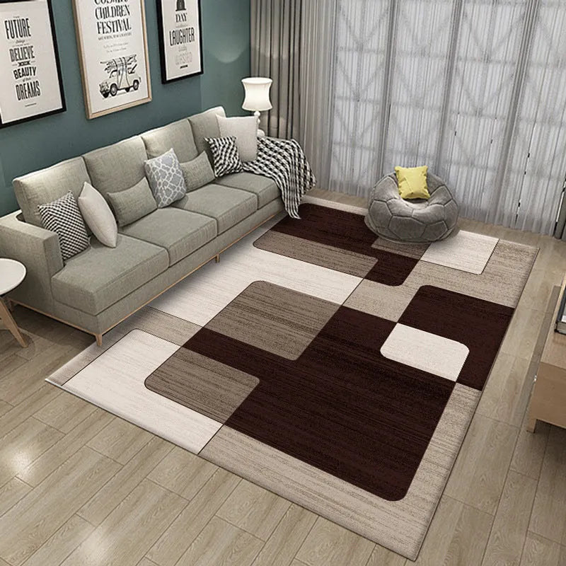 Nordic rectangle carpet 120x160CM in crystal velvet super soft fabric for living room or bedroom floor