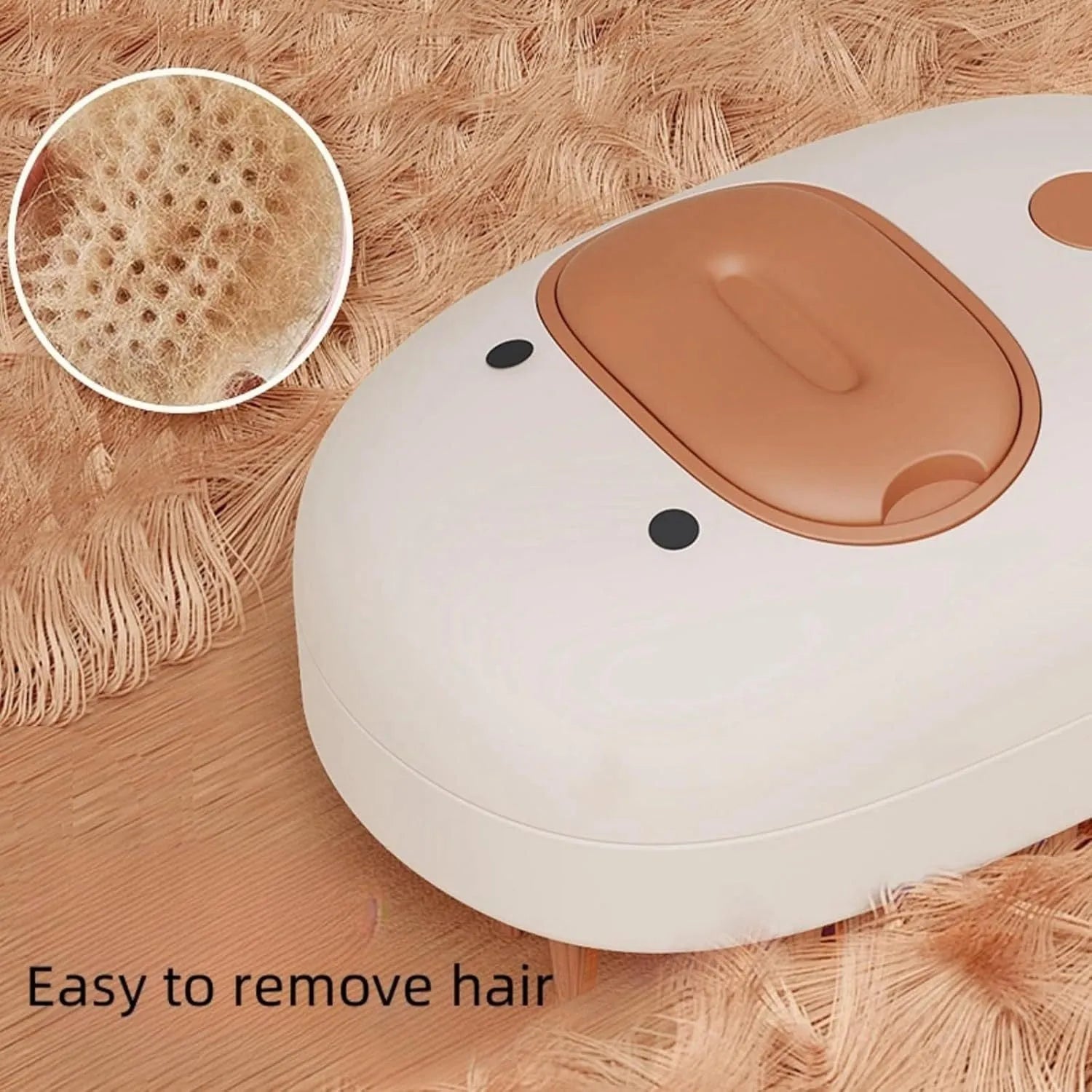 White and yellow rechargeable pet steam brush with rubber comb teeth and water tank