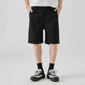 Straight-cut summer business casual trousers in micro-elastic polyester with five pockets