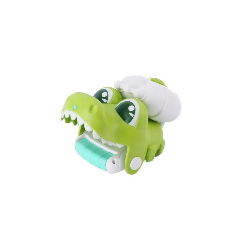Children's handheld animal water gun toy in clownfish, shark, crocodile or dinosaur design.