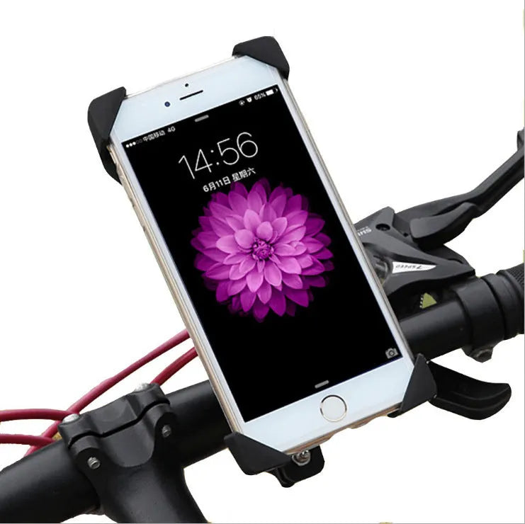 Black ABS plastic bicycle mobile phone holder fixed frame mount for handlebar navigation