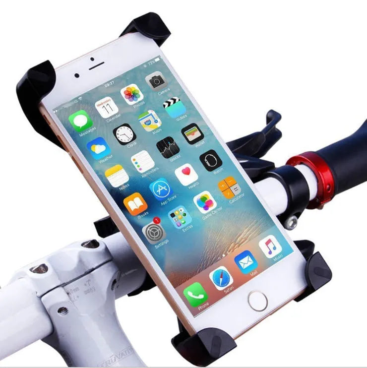 Black ABS plastic bicycle mobile phone holder fixed frame mount for handlebar navigation