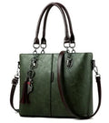 Large PU leather shoulder handbag for women with zip, embossing and car suture, 31cm x 24cm x 13cm, 750g
