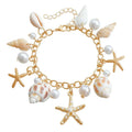 Women's waist chain and bracelet jewellery set with star-shaped alloy decoration