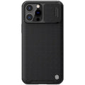 Black textured sliding back cover phone case for Apple iPhone 13 Pro Max.