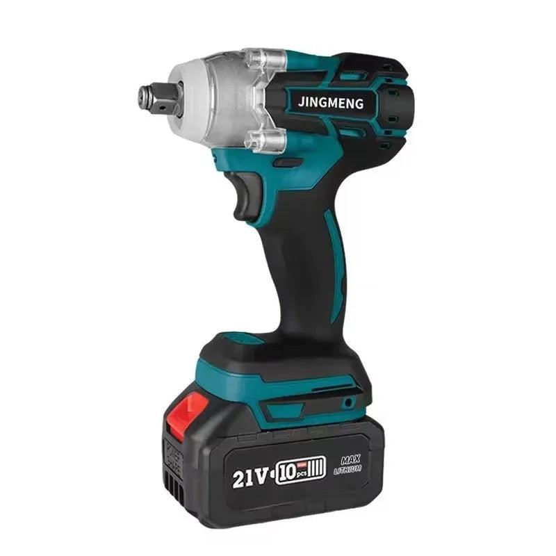 21V brushless electric impact wrench with lithium battery and 12.4mm metal chuck