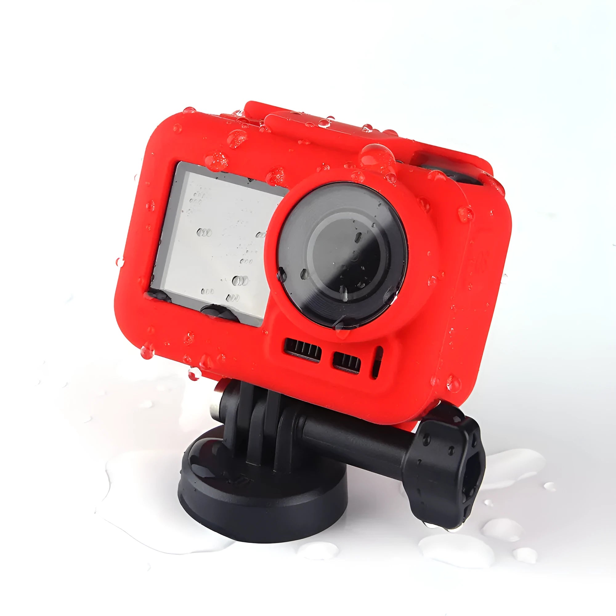 Silicone case for DJI Osmo Action camera in six colour options – black, blue, green, orange, red, white