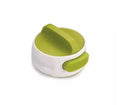 Green stainless steel bottle opener with screw mechanism for jars and bottles