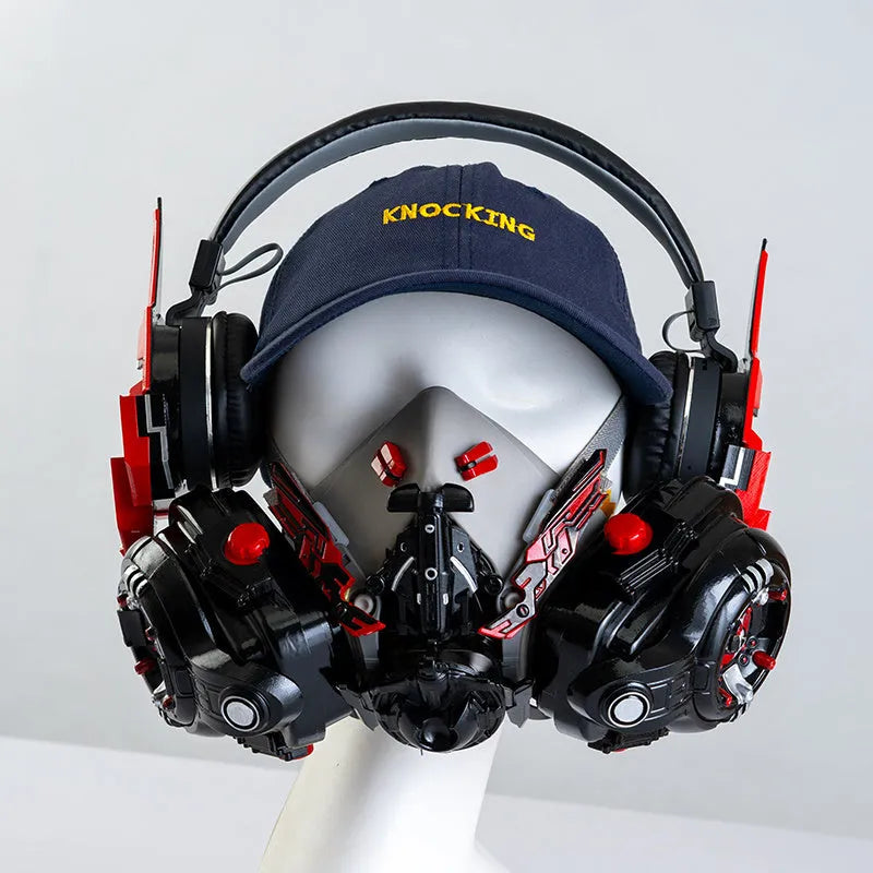 Men's Tech Mecha Wireless Bluetooth Headphones in white, plastic build, USB charging