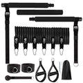 Yoga gymnastic bar with 180 pounds pink TPE resistance band and pull rope set