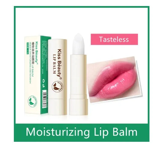 Aloe vera color changing lip balm stick in green, 3.5g compact size 2x2x7.5cm, temperature reactive formula