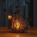 Halloween reading ghost and witch ornament made from resin and plastic in European cartoon style