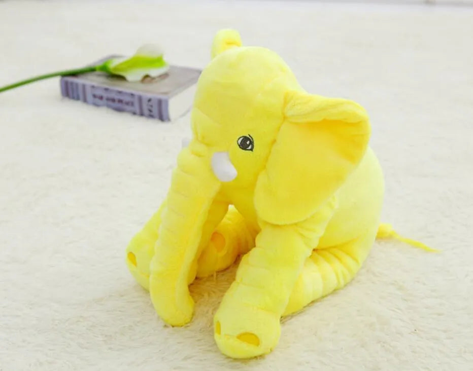 Soft plush elephant doll in blue, 40cm tall, with PP cotton filling and short plush fabric