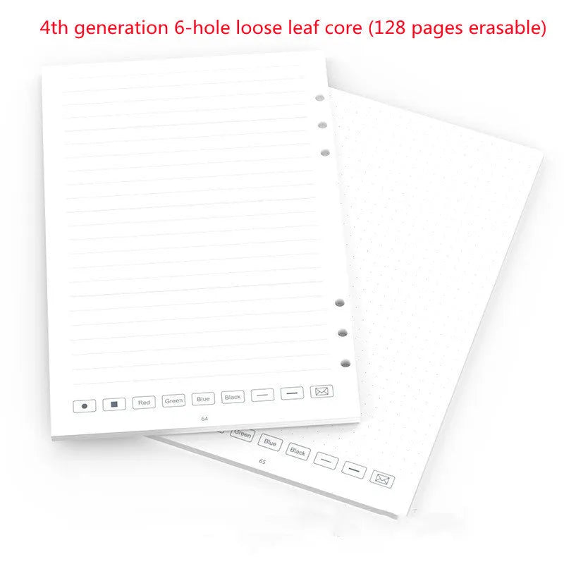 Loose spiral notebook filling paper with 64 Zodiac Forest Paper sheets and metal core refills for 6-hole binders