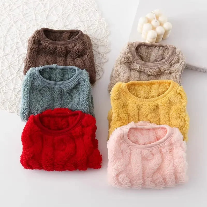 Thermal knitting thickened vest for pets in multiple colours, size XS to XL, front view