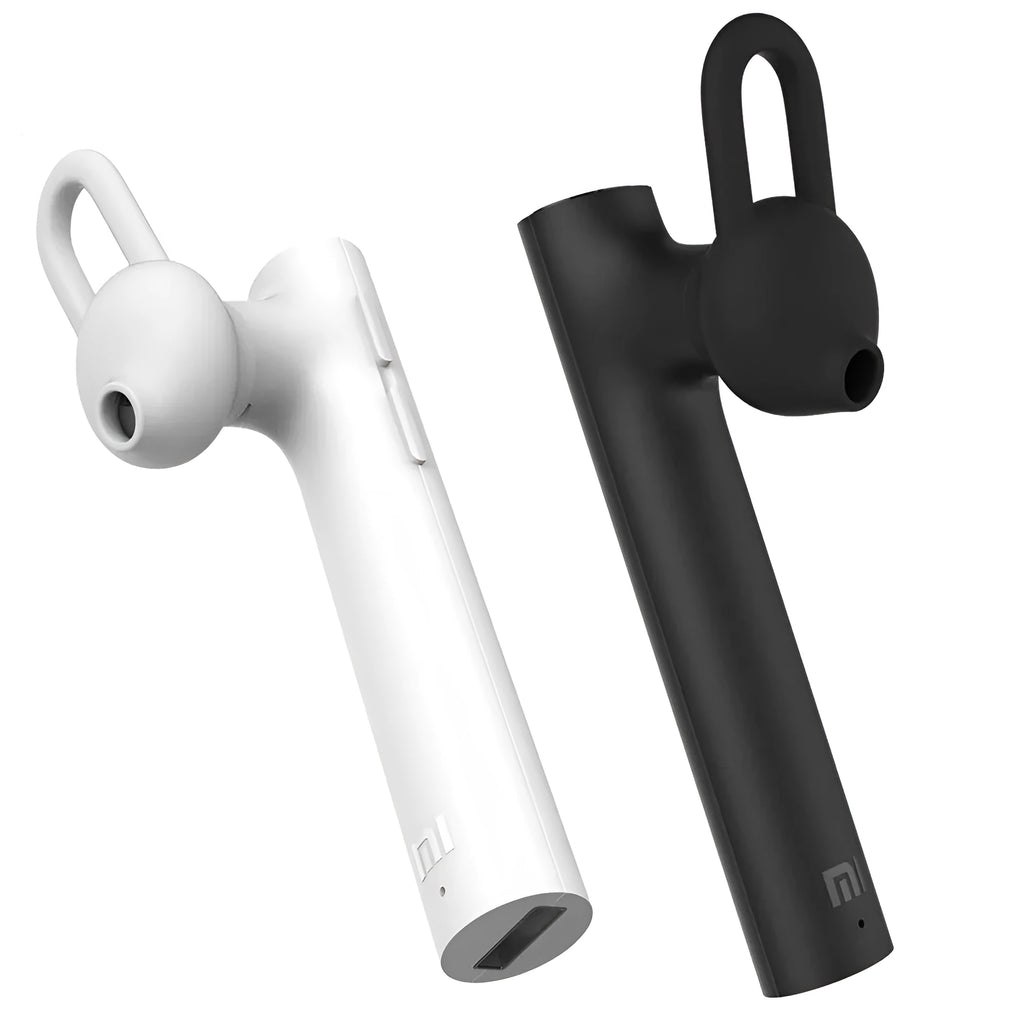 Compact wireless Bluetooth headset measuring 5.6cm with black and white colour options
