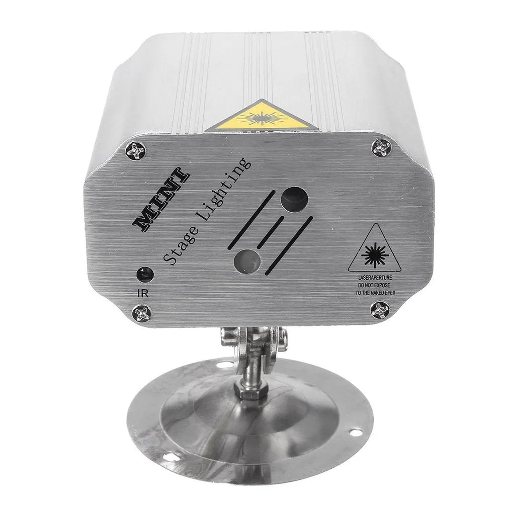 JC-24 in one laser light projector with red and green laser patterns and remote control, 105x90x52mm