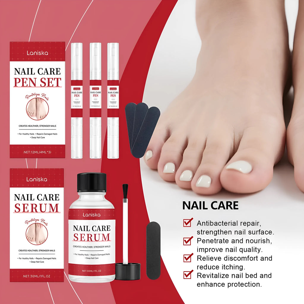 Nail Care Pen Set and Nail Care Essence for daily nail nourishment and brightening