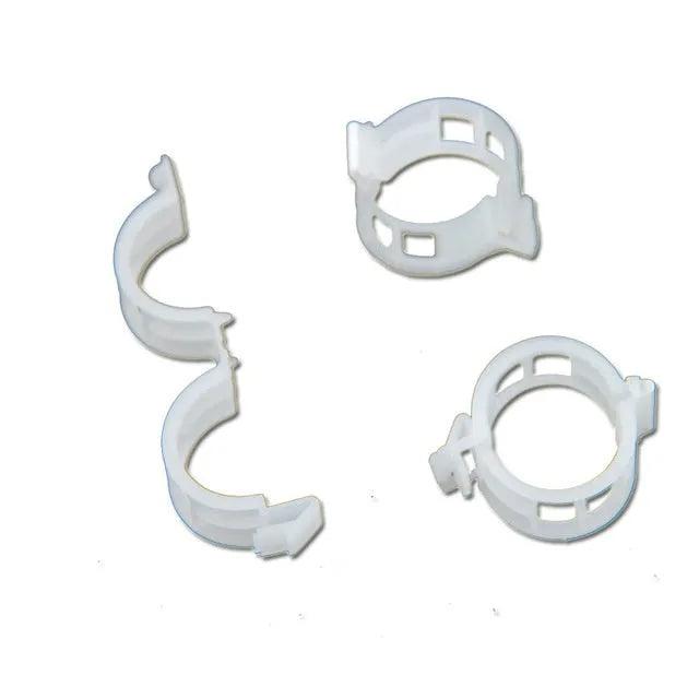 Set of 50 plastic plant grafting clips in various colours for supporting tomato vines and branches