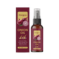 30ml bottle of onion hair care oil with a dropper on a white background.
