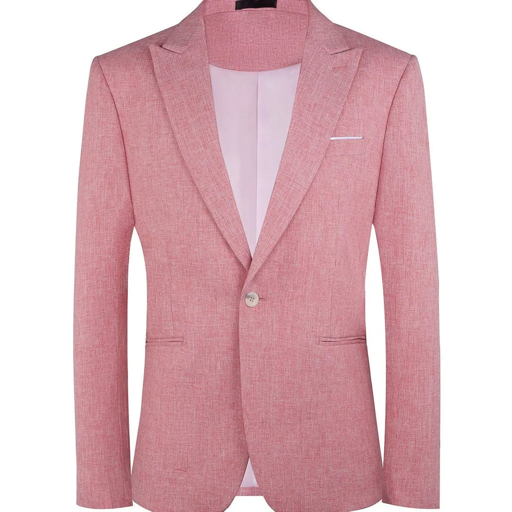Men's light blue casual western-style suit jacket for spring and summer seasons