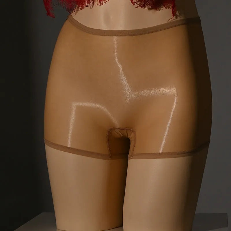 Men's shiny seamless underwear stockings in multiple colours including natural skin tones