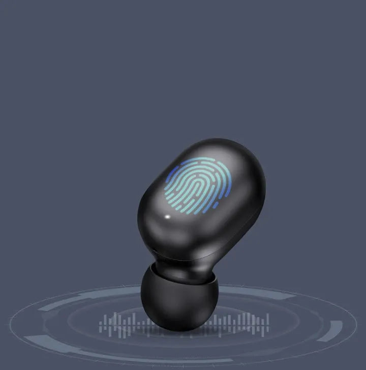 Wireless Bluetooth 5.0 binaural stereo in-ear motion waterproof earbuds in black and white