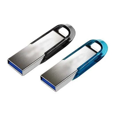 Black rotating USB flash drive with plastic waterproof shell for vehicle use