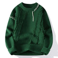 Crew neck pullover sweater in slim fit, acrylic blend, available in five colours, sizes 165 to 190, for autumn daily wear