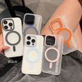 Simple magnetic TPU mobile phone protective shell for iPhone in black, all-inclusive design