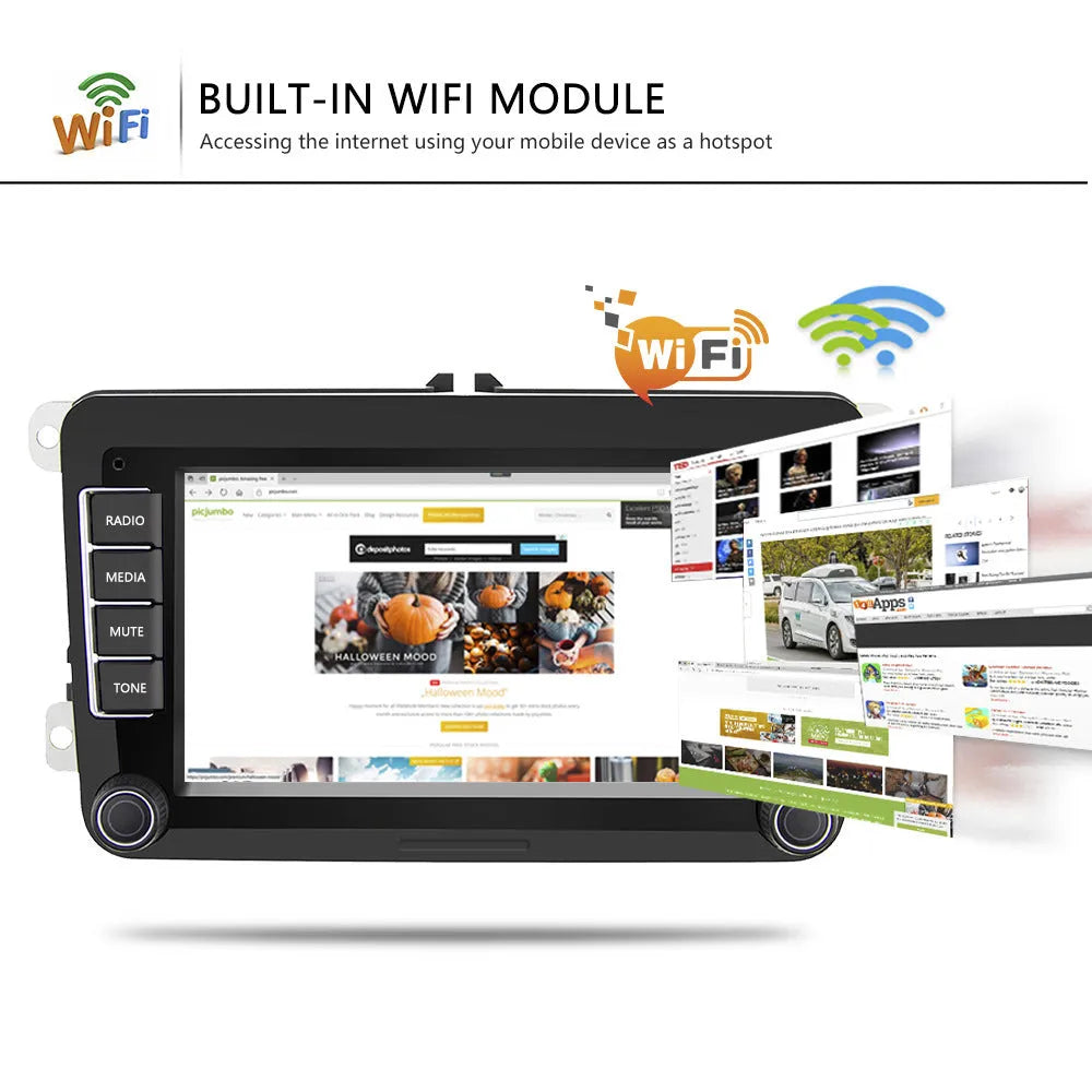 7-inch universal Volkswagen Android car stereo touchscreen head unit display