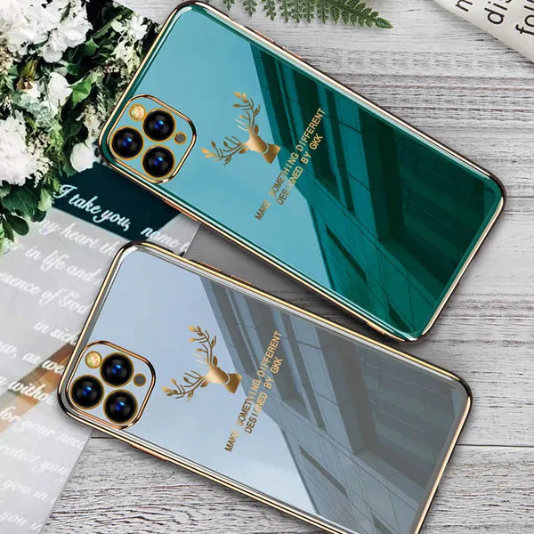 Clear black TPU iPhone case with full lens coverage shown on smartphone